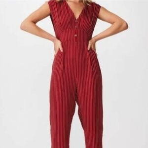 Woven Delilah Deep V Jumpsuit